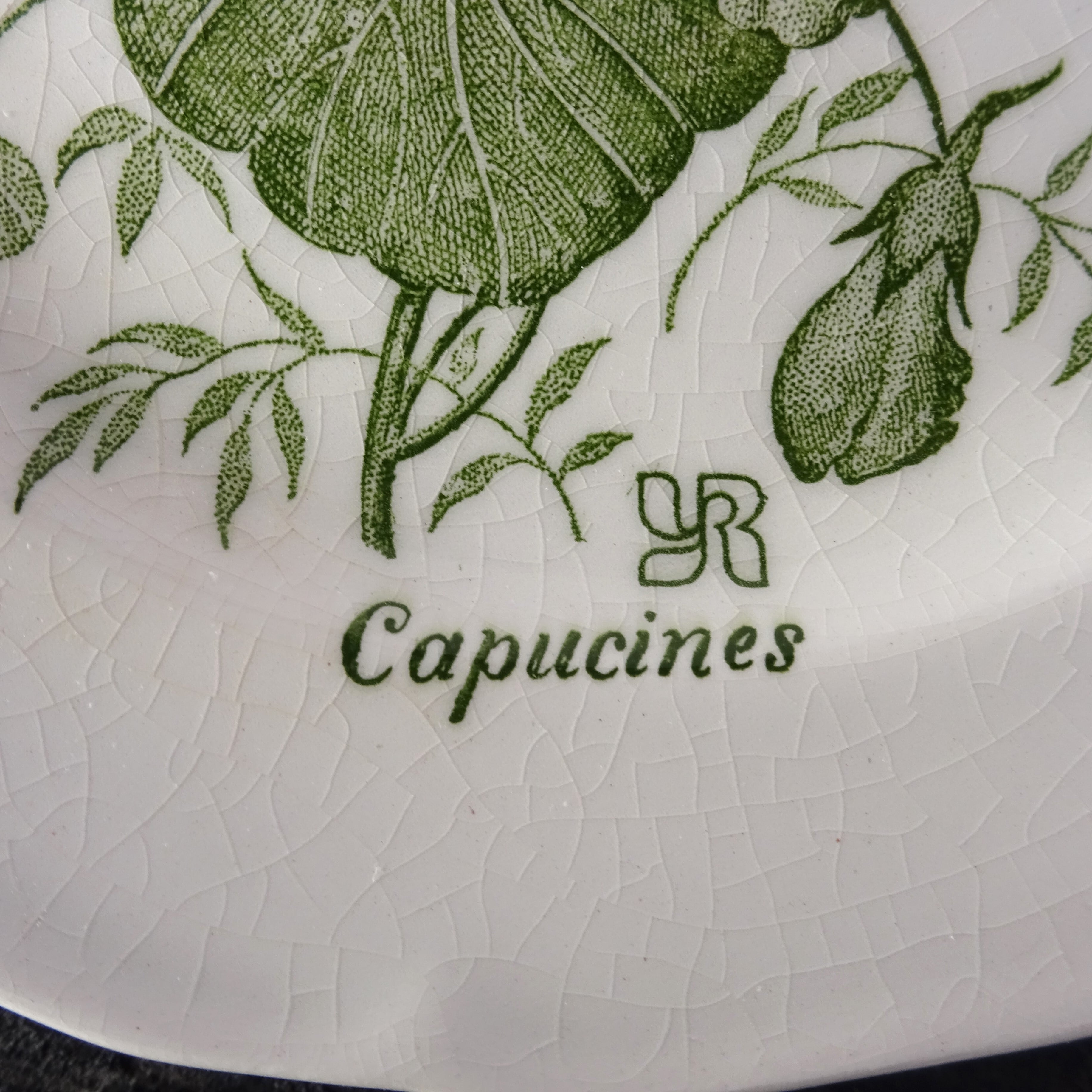 GIEN pour Yves Rocher＊décor《Capucines》assiette à dessert (B)