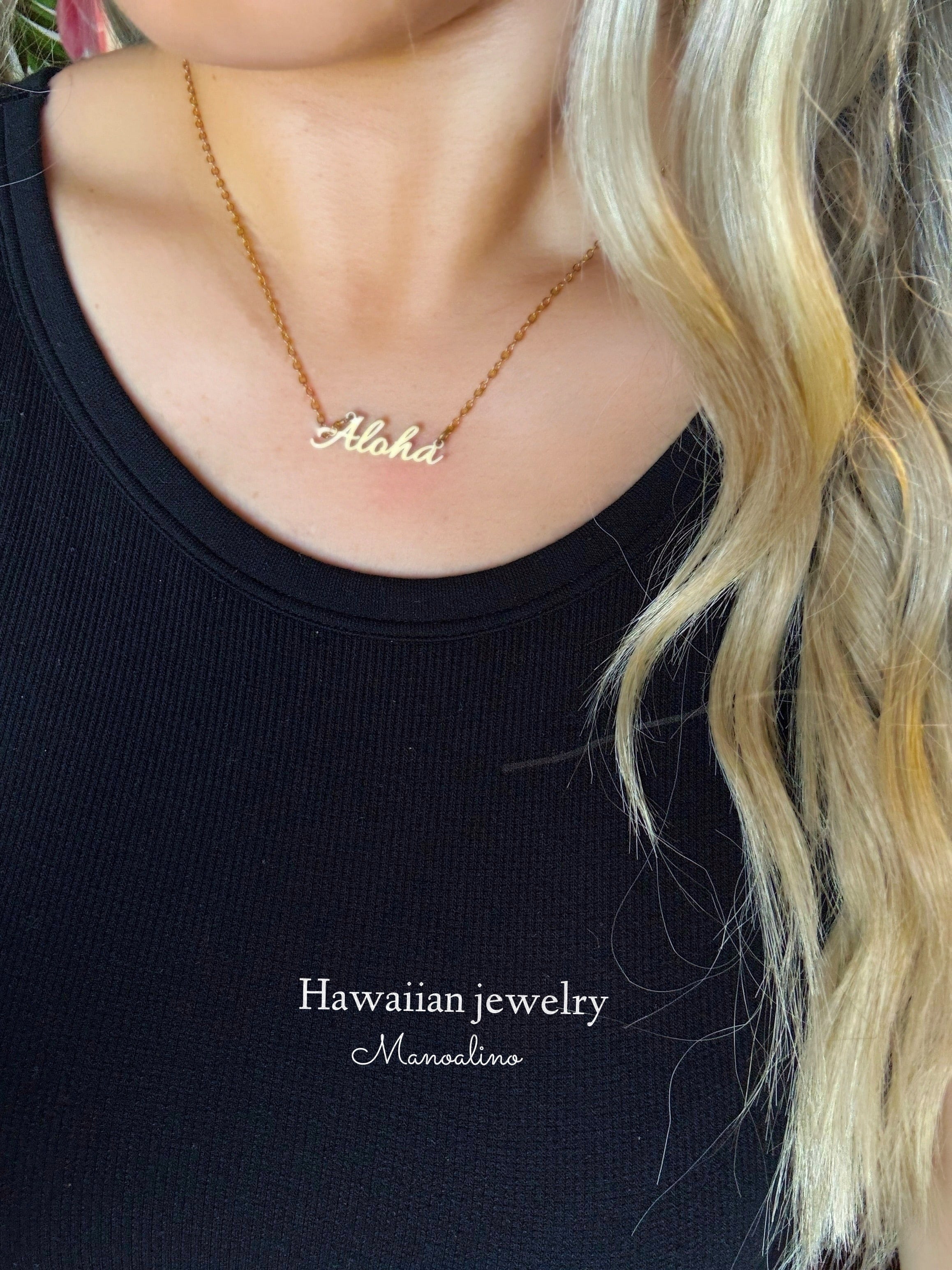 Hawaiian aloha necklace(ハワイアンアロハネックレス) | Manoalino