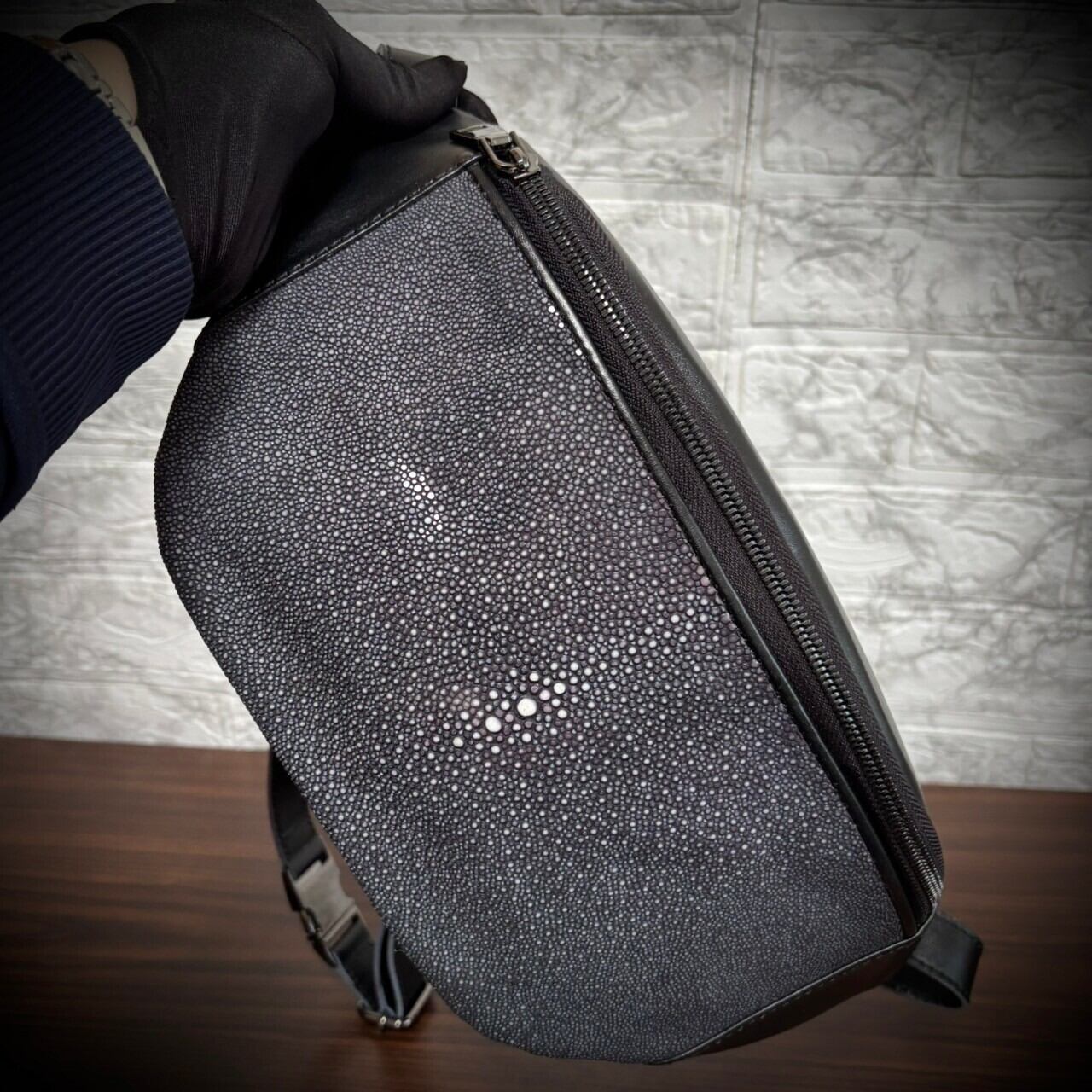 スティングレイ ボディバッグ ガルーシャ エイ革 本革 ハンドメイド 海 