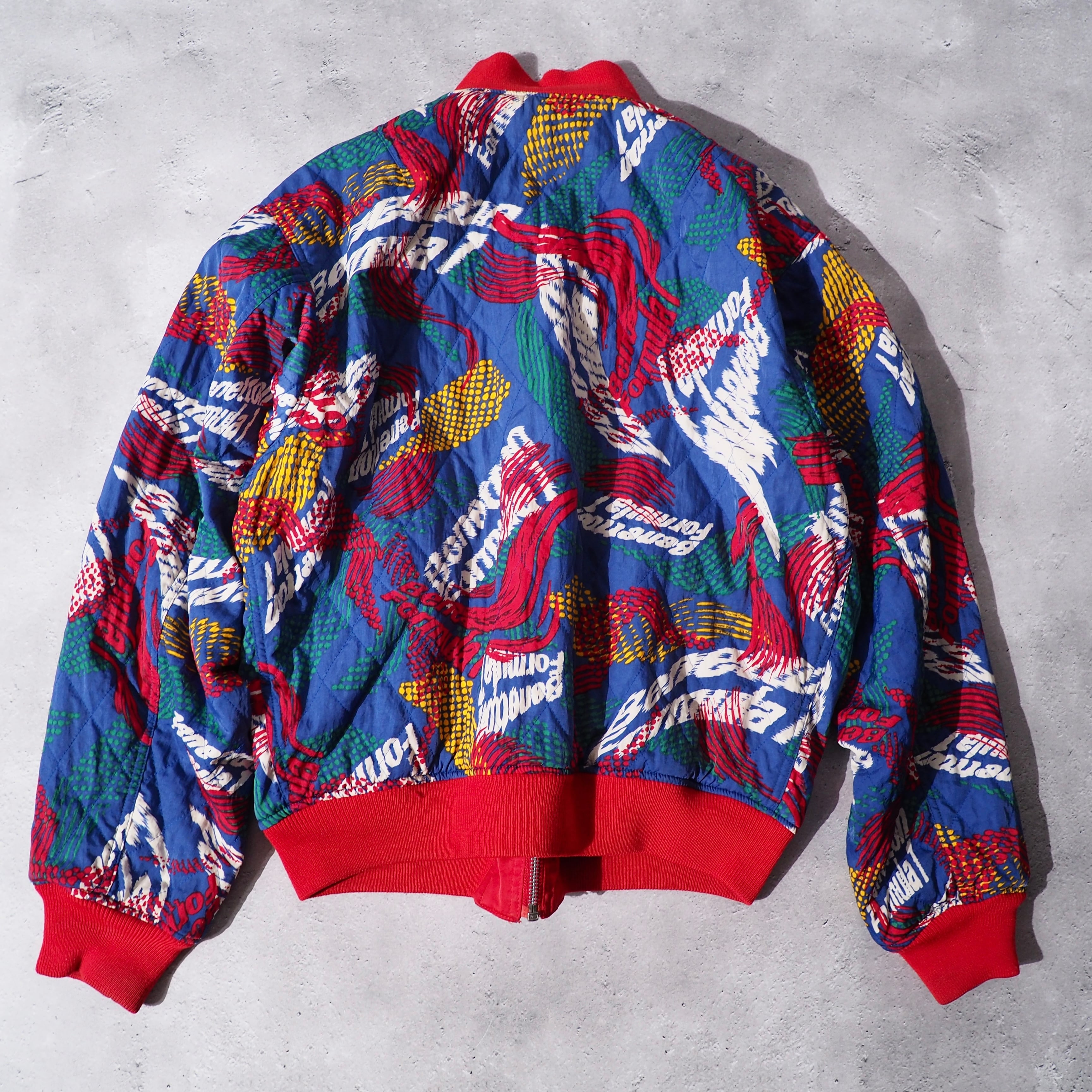 1990s ” Benetton Formula 1 ” 2way Reversible vintage loose MA_1 flight jacket