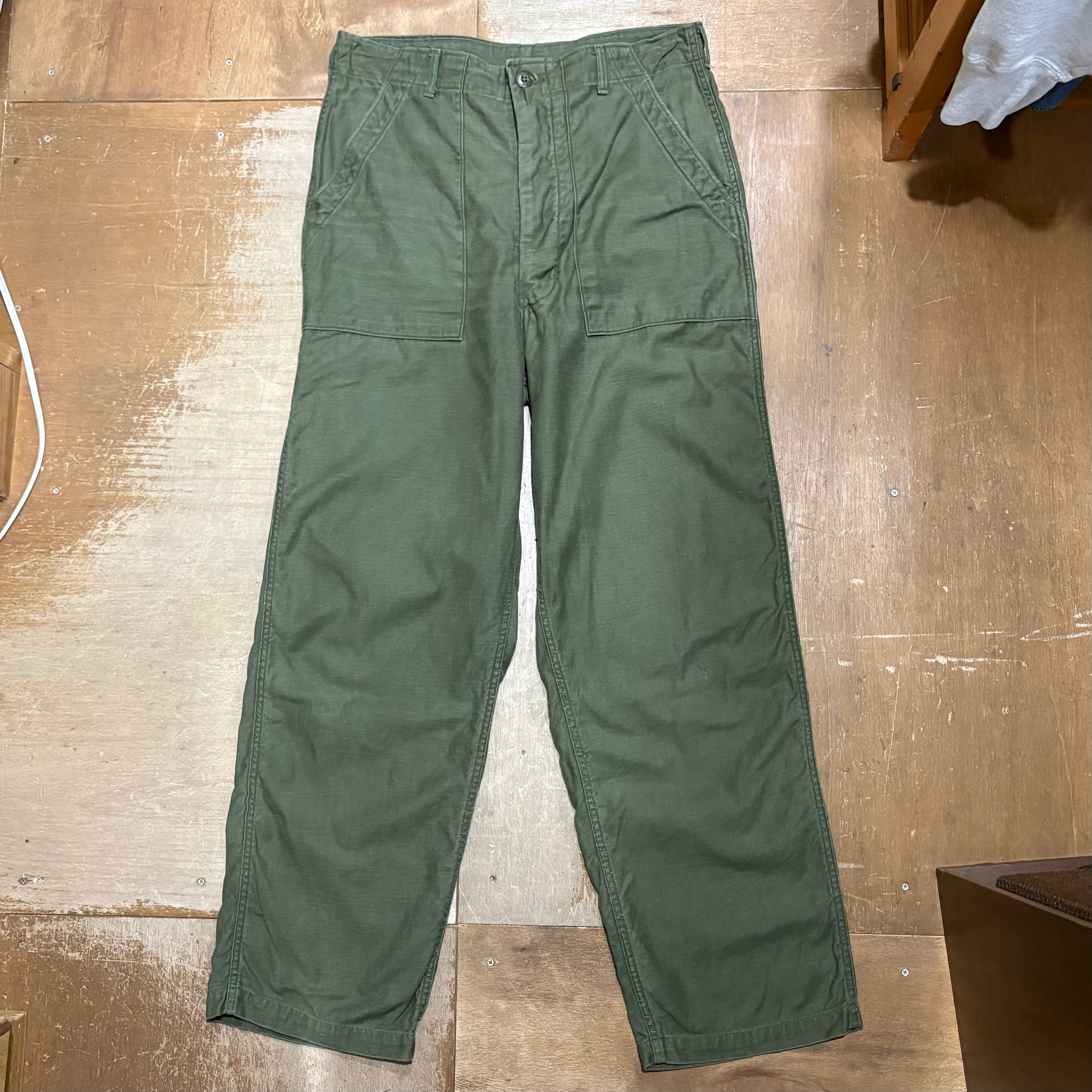 vintage 68年ベトナム戦ミリタリーカーゴパンツ 緑カモL/R | salparadise