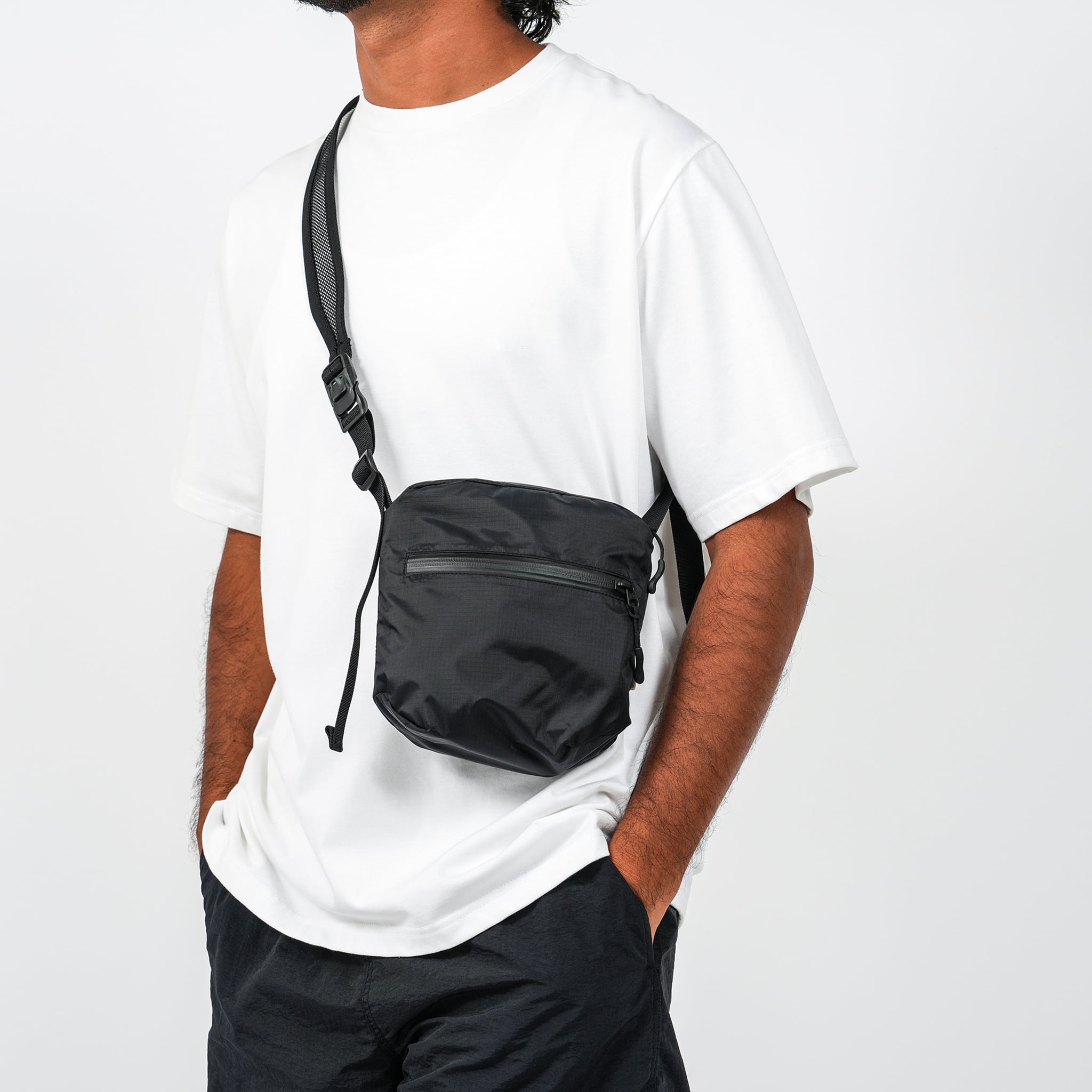 ovy Nylon Lightweight 2Way Shoulder Bag