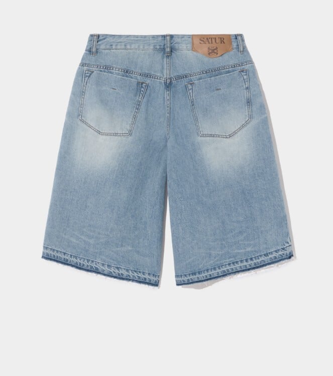 デニム・ジーパン SATUR Cargo Bermuda Denim Shorts 5FT2107 ☆NCT DREAM マーク 着用!【SATUR】Gabon Denim Bermuda Pants