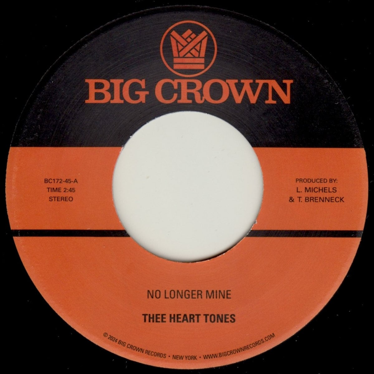 Thee Heart Tones / No Longer Mine b/w Cry My Tears Away（7inch）