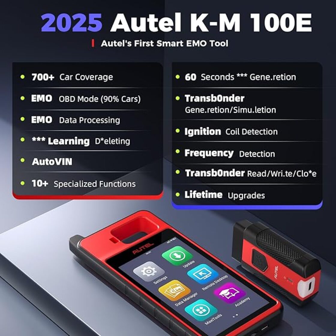 Autel MAXiIM KM100E キープログラミングツール、キー フォブ 