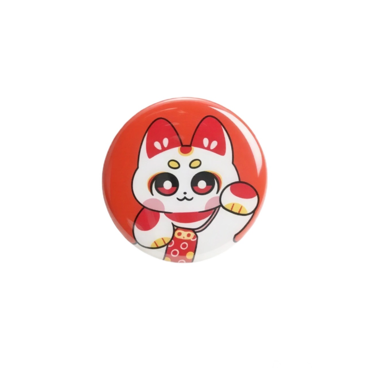 いろいろまねき隊 缶バッジ まねきレッド