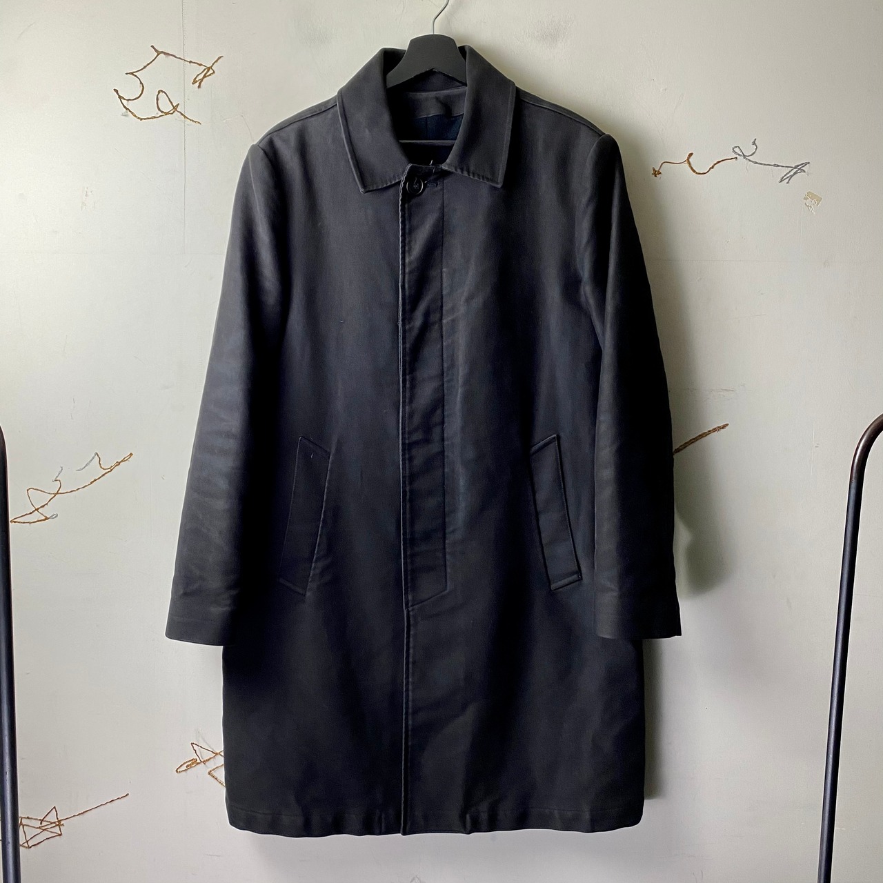 vintage A.P.C. black moleskin coat | NOIR ONLINE