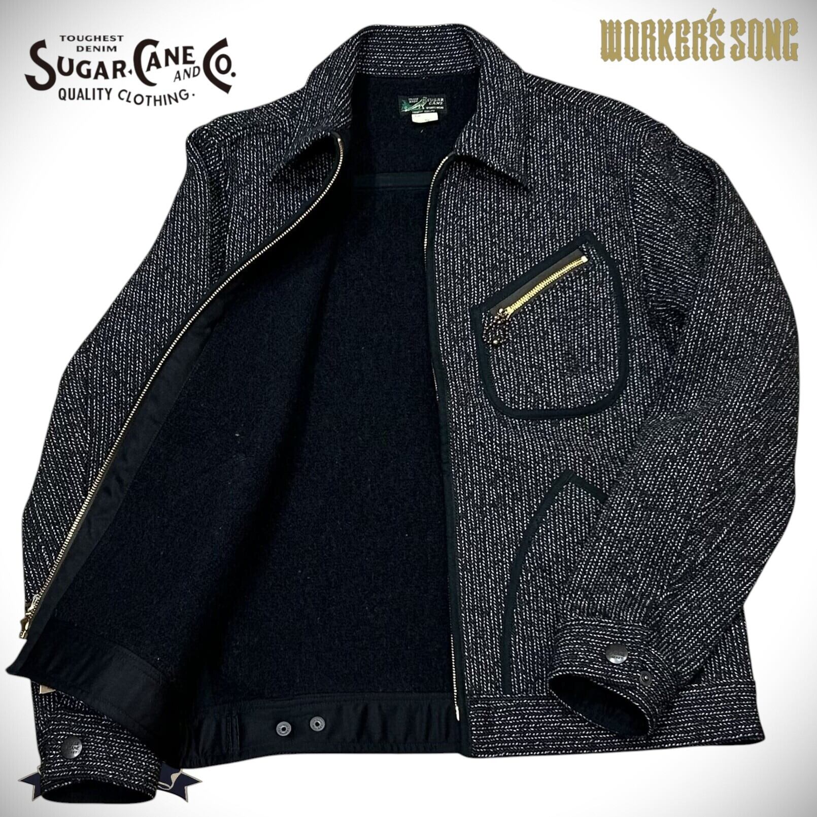 シュガーケーン ビーチクロス ジップ ジャケット アメカジ ごましお