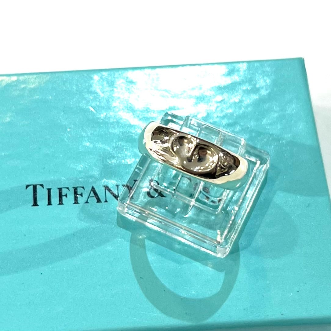 TIFFANY&CO.】【12号】カーブドハートリング／スターリングシルバー