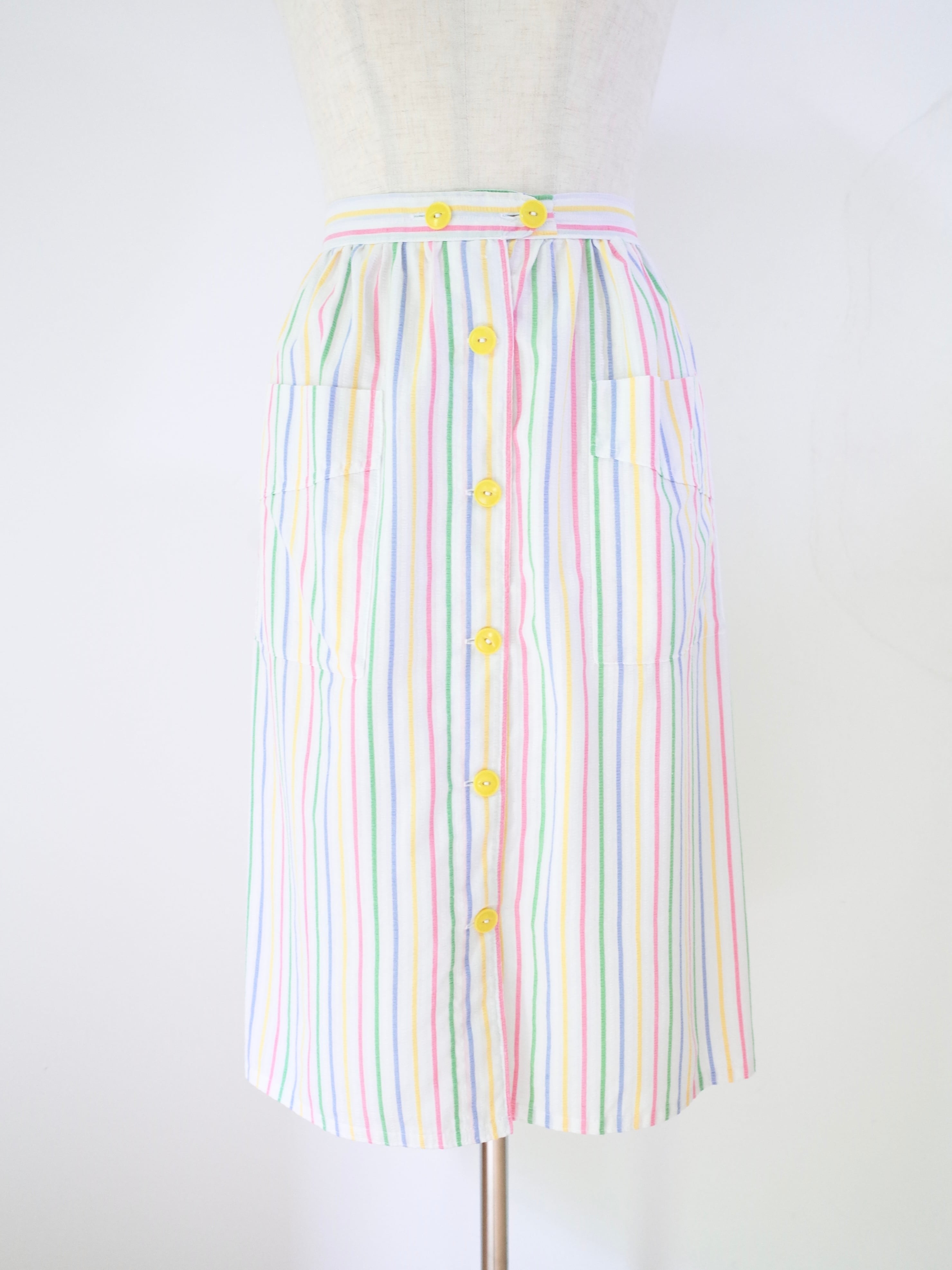 Pastel Stripe Long Skirt