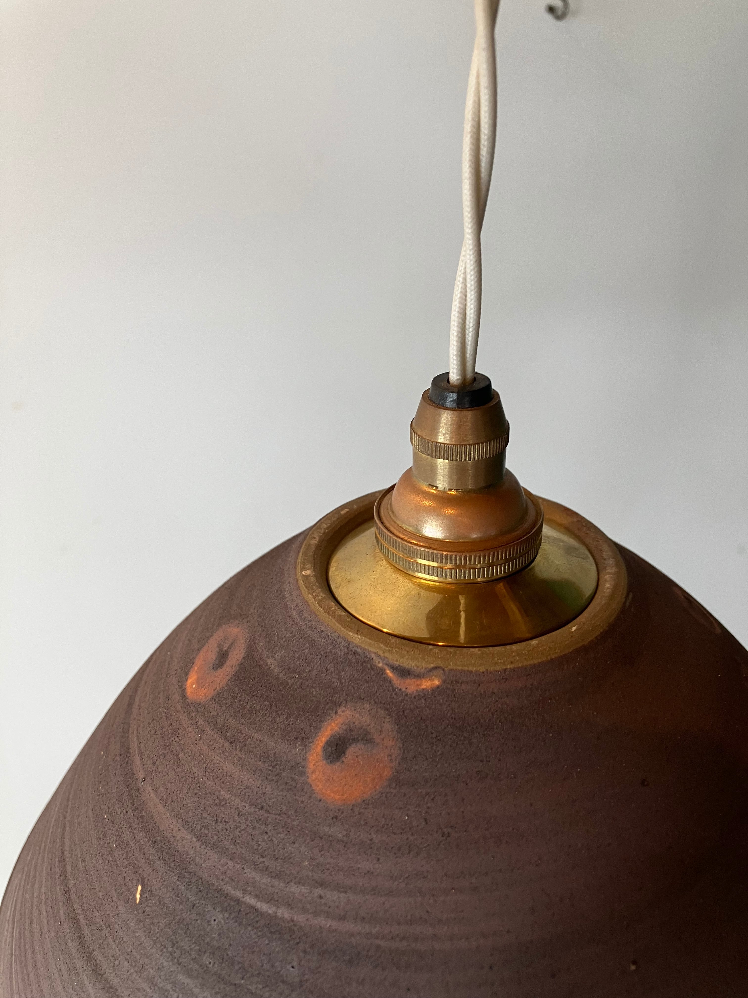 Onta lampshade 小鹿田焼ランプシェード ボウル 焼き締め サビ | eranoiwa