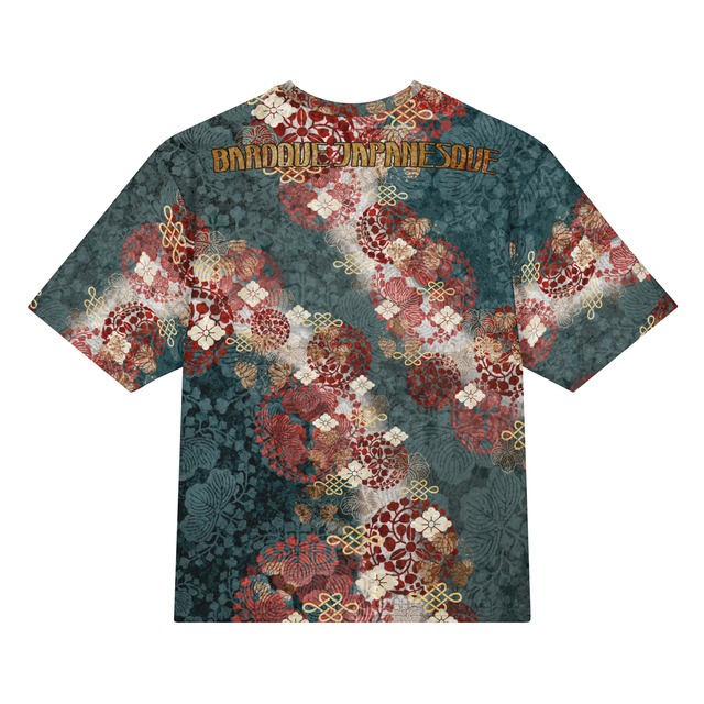 和紋様装飾　御召茶　和柄ユニセックス 180G Performance Tシャツ