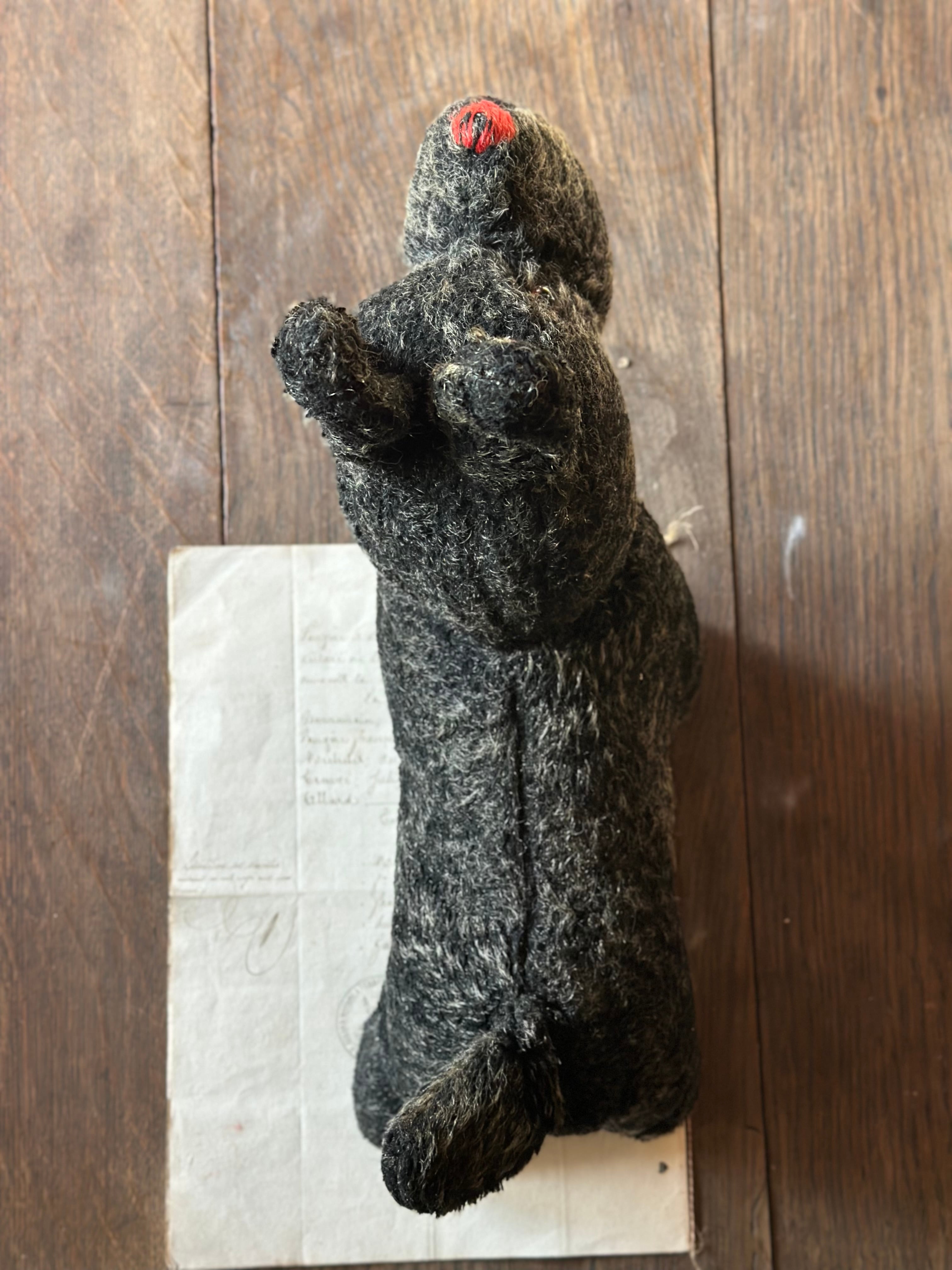 1940年代 黒い犬のぬいぐるみ テリア | Brocante de La Cocotte