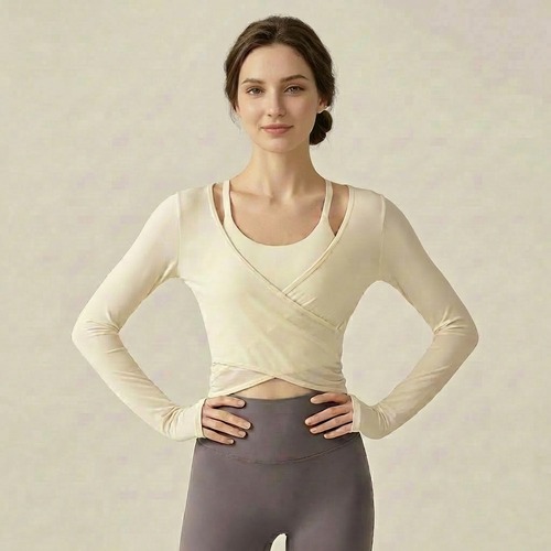 インナー付き カシュクール風トップス ツーピース *7col* Y0203 画像