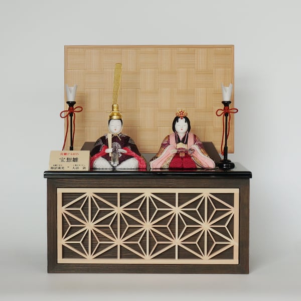 雛飾り プレミアム コンパクト 「 宝想雛 ・ 粋 」 四角(小)