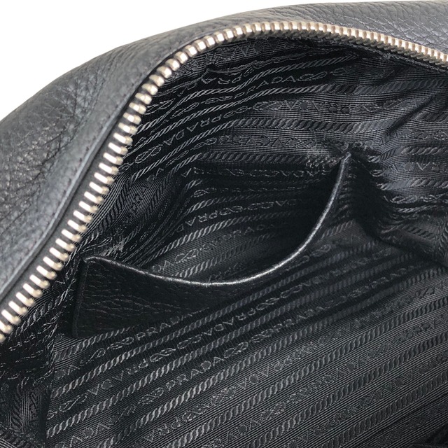 PRADA プラダ ハンドバッグ ブラック ロゴ型押し レザー カデナ ミニボストン vintage ヴィンテージ オールド 2nb76v