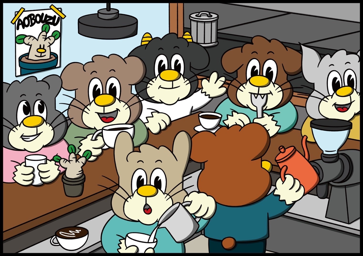 マシューマロー "coffee break" / A2サイズ アートポスター【送料無料】