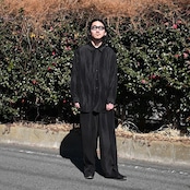 Nonnotte(ノノット)リネヨンシャツ、スラックスセットアップスタイル