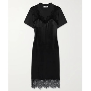 SEA NY　LORRAINE LACE COMBO DRESS   BLACK