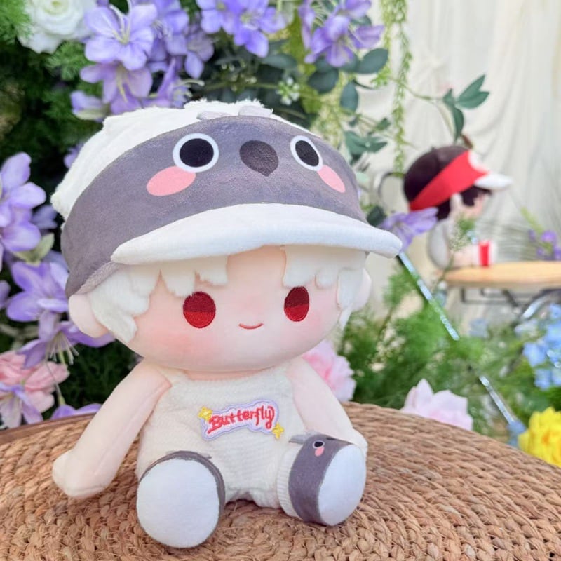 20cm/40cmぬいぐるみ用 カジュアル ロンパース+帽子+靴 かわいい 着せ