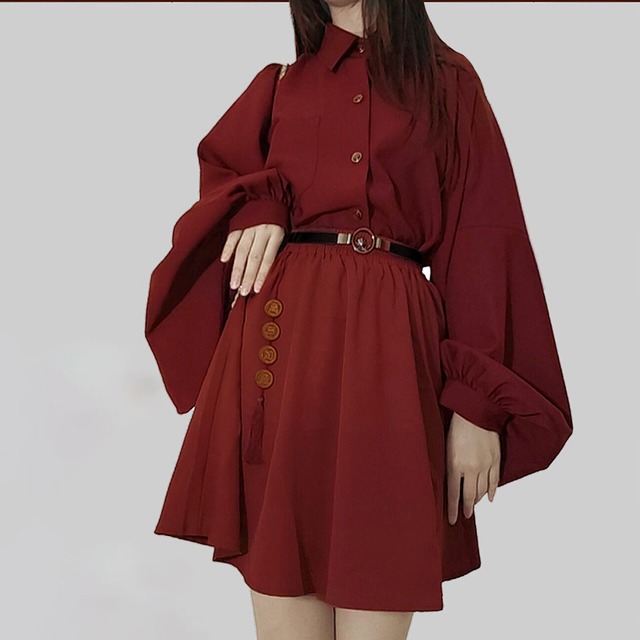 ♥ユニセックス大袖（おおそで）デザイン！【風華歸國令---初雲シリーズ】★チャイナ風トップス★ ユニセックス 4color シャツ 長袖シャツ