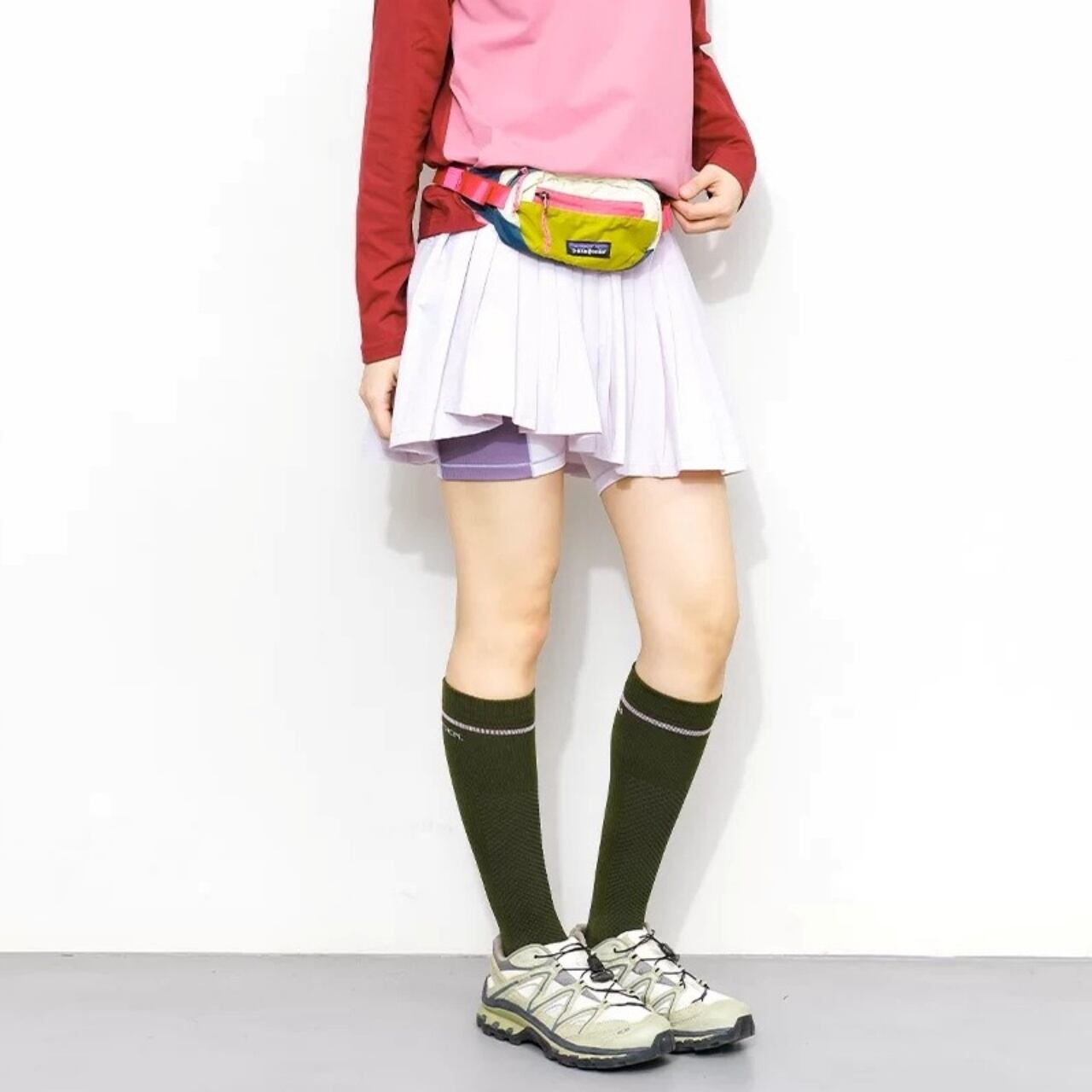 インナー付きプリーツミニスカート C01384