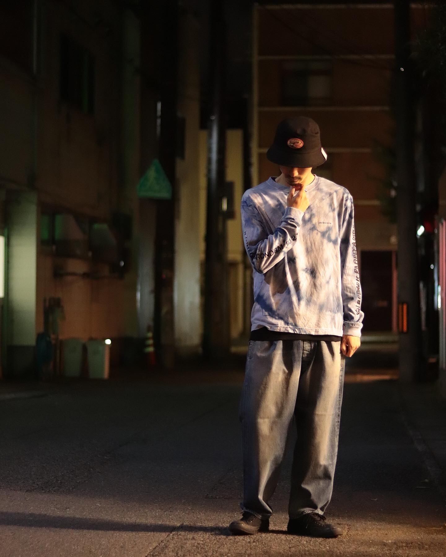 パンツ anachronorm CINCHBACK DENIM EASY PANTS ANACHRONORM/アナクロノーム CINCHBACK DENIM EASY PANTS INDIGO AGING
