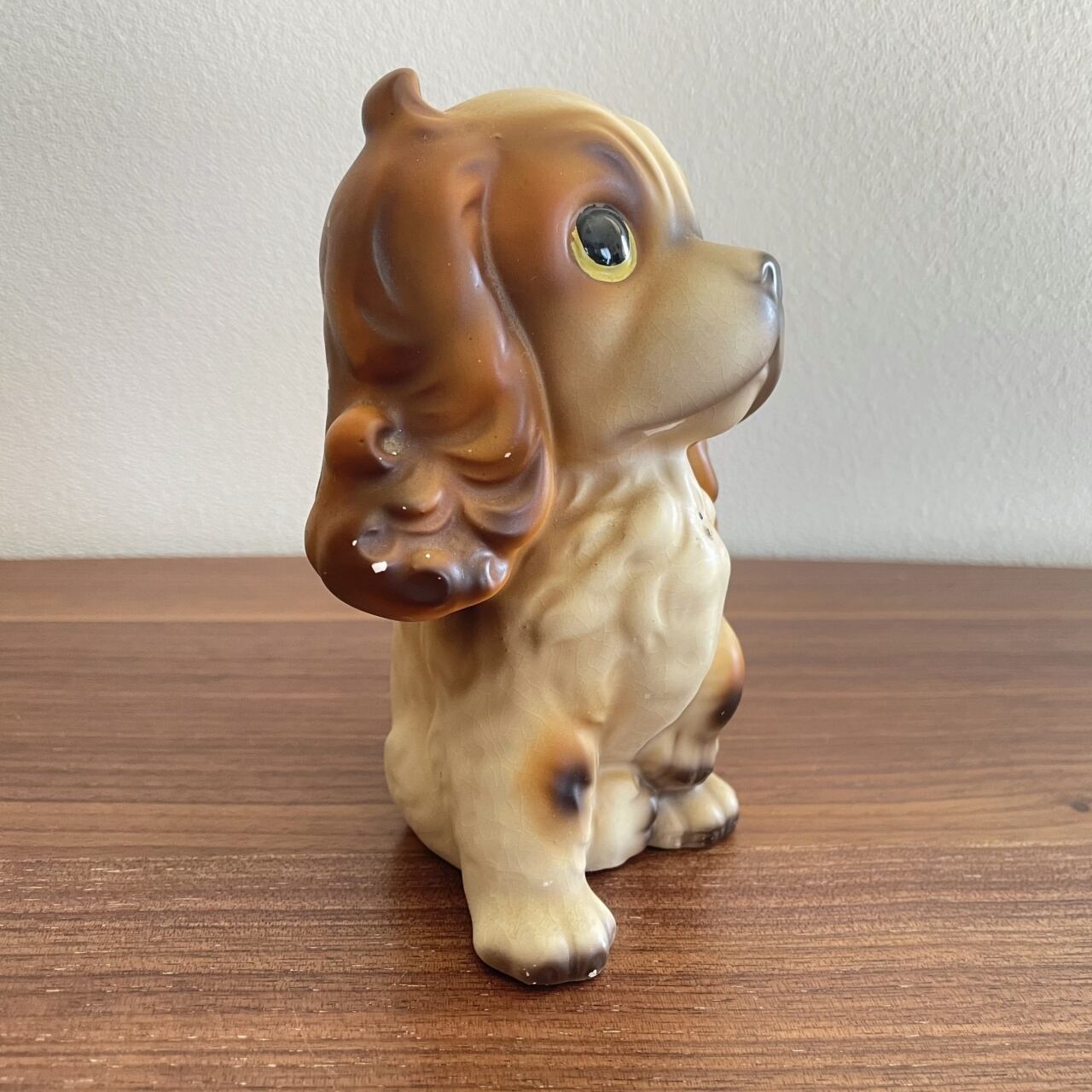 ビンテージNorleans製 Big eye Dog置物 陶器 犬 フィギュリン イギリス