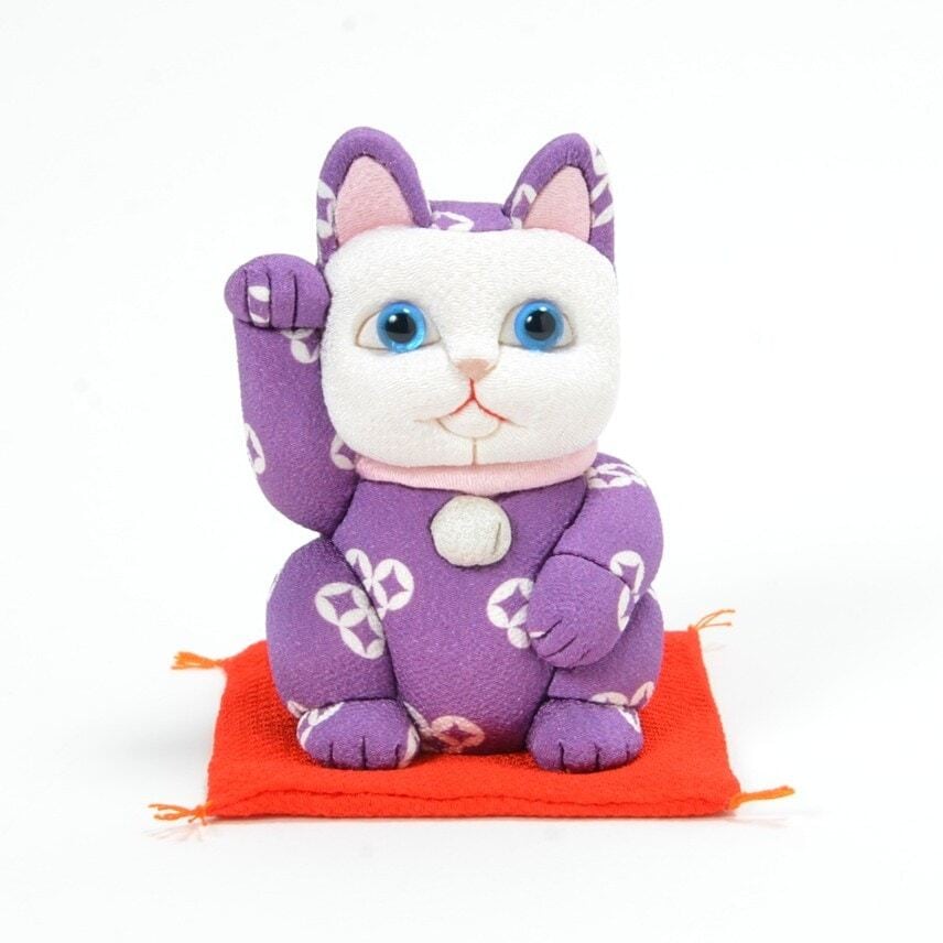 江戸木目込 招き猫「縁-en-」|東京染小紋と職人をつないだ縁起物