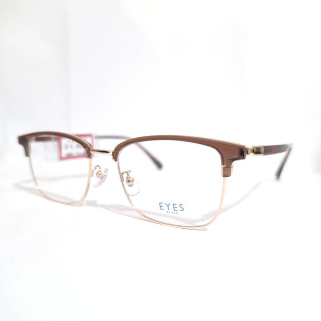 【EYES】ブローメタルフレーム　ゴールド・ブラウン