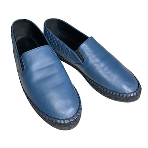 BOTTEGA VENETA blue leather espadrilles shoes
