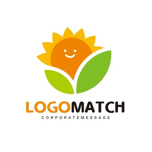 ひまわりの太陽のロゴ