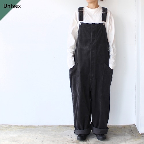 HARVESTY  コーデュロイオーバーオール Corduroy Overalls （BLACK）