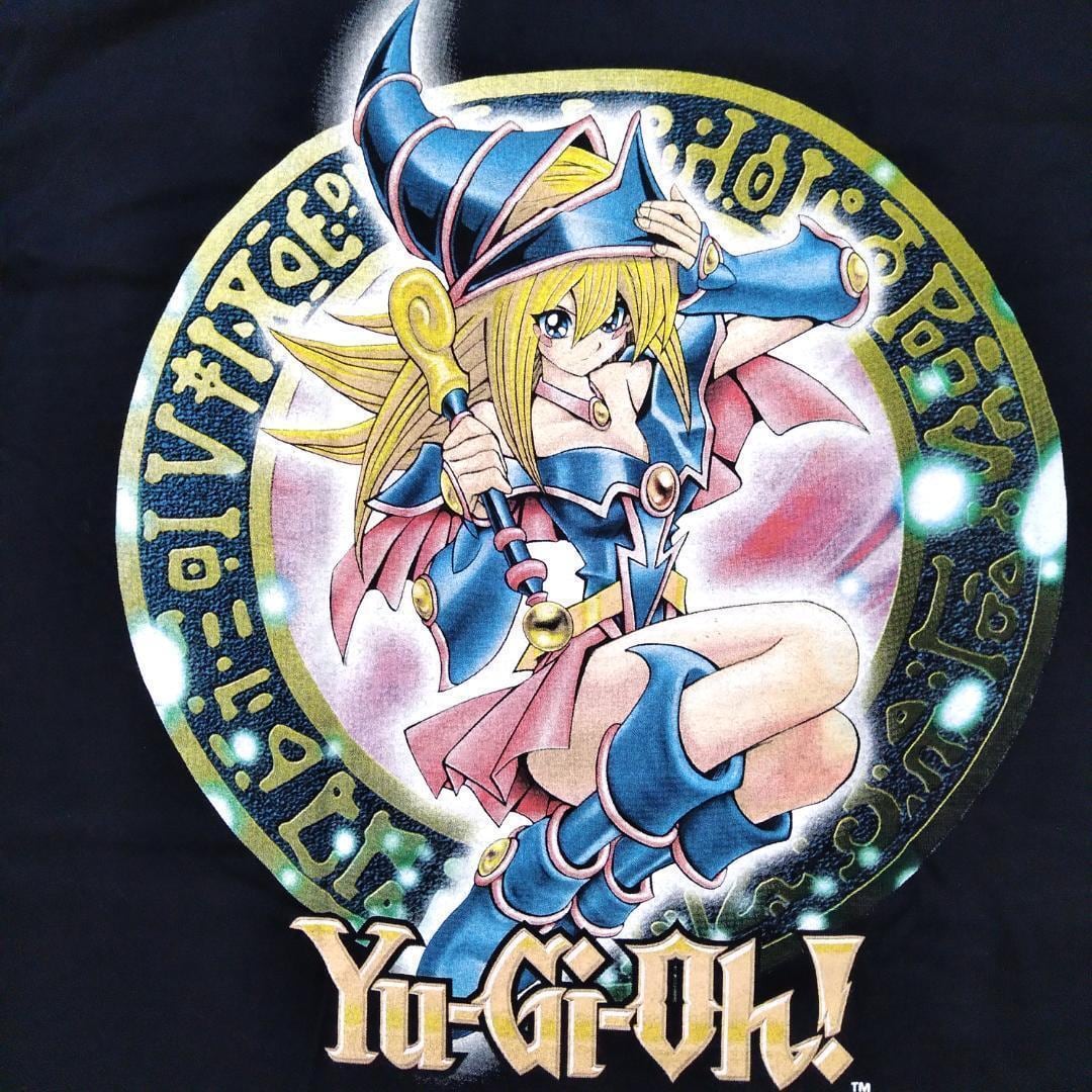 遊戯王 Tシャツ M 実寸はXLぐらい 黒 ブラックマジシャンガール アニメ