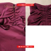 社交ダンス 衣装 Sanline サンリーヌ スカート レッスンウェア パープル系 紫 無地 シンプル フレア ギャザー リボン 華やか かわいい おしゃれ 上品 大人っぽい ダンス 練習 レッスン ダンス衣装 練習着 社交ダンス衣装