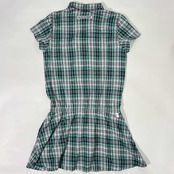 Jack Bunny!! ジャックバニー チェック 鹿の子 BD ボタンダウン 半袖 ポロワンピース シャツ 2/グリーン系 レディース