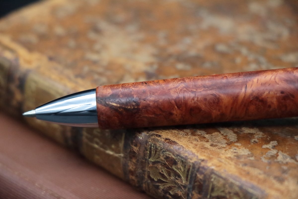 アンボイナバール 紅白花梨瘤 瘤杢 2・Pencil 0.5mm」木軸シャープ