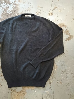 "CASHMERE V-NECK SWEATER" MADE IN SCOTLAND