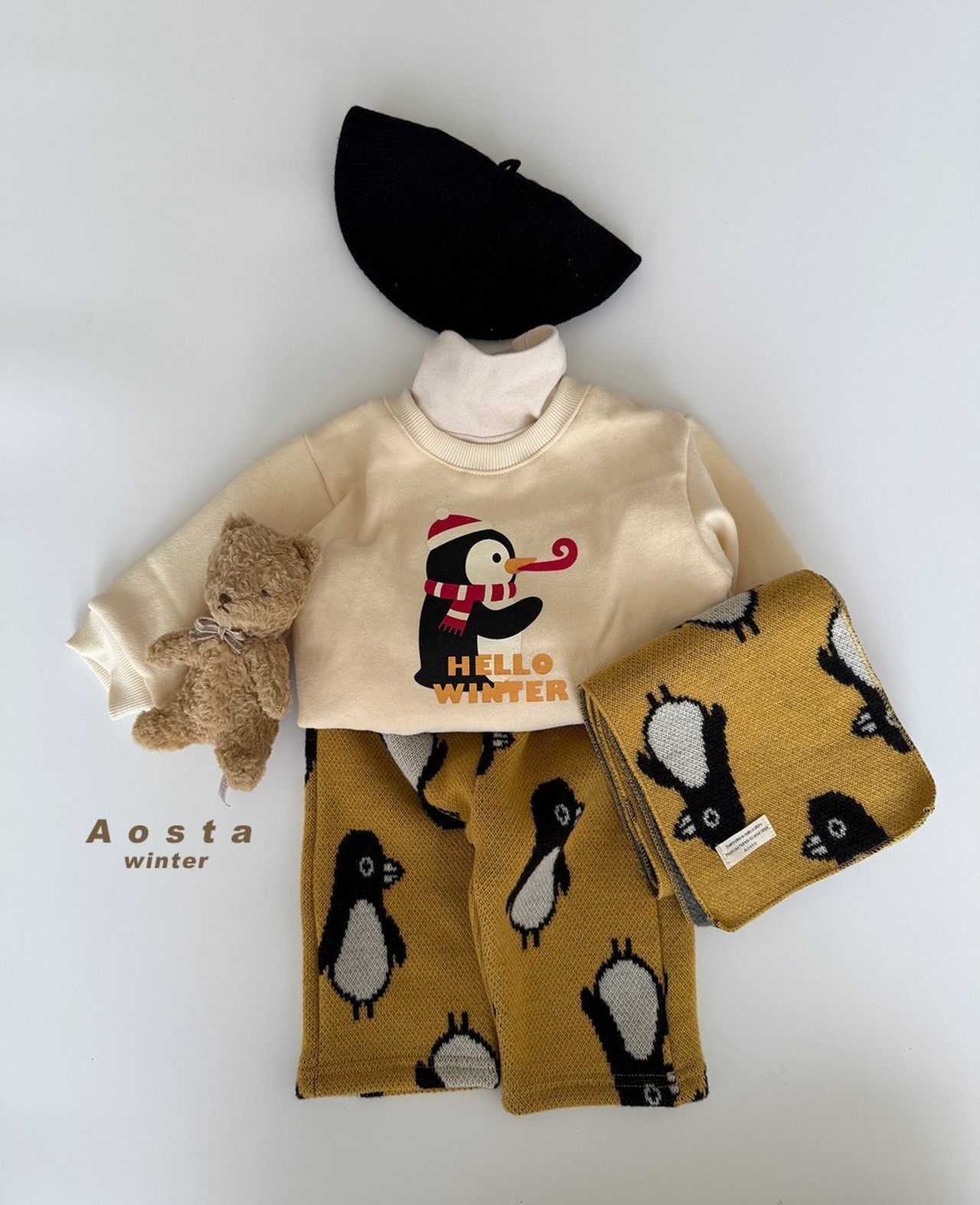 【Aosta】ネネパンツ ペンギン 70~110cm 2025 WINTER 韓国子供服 - 5