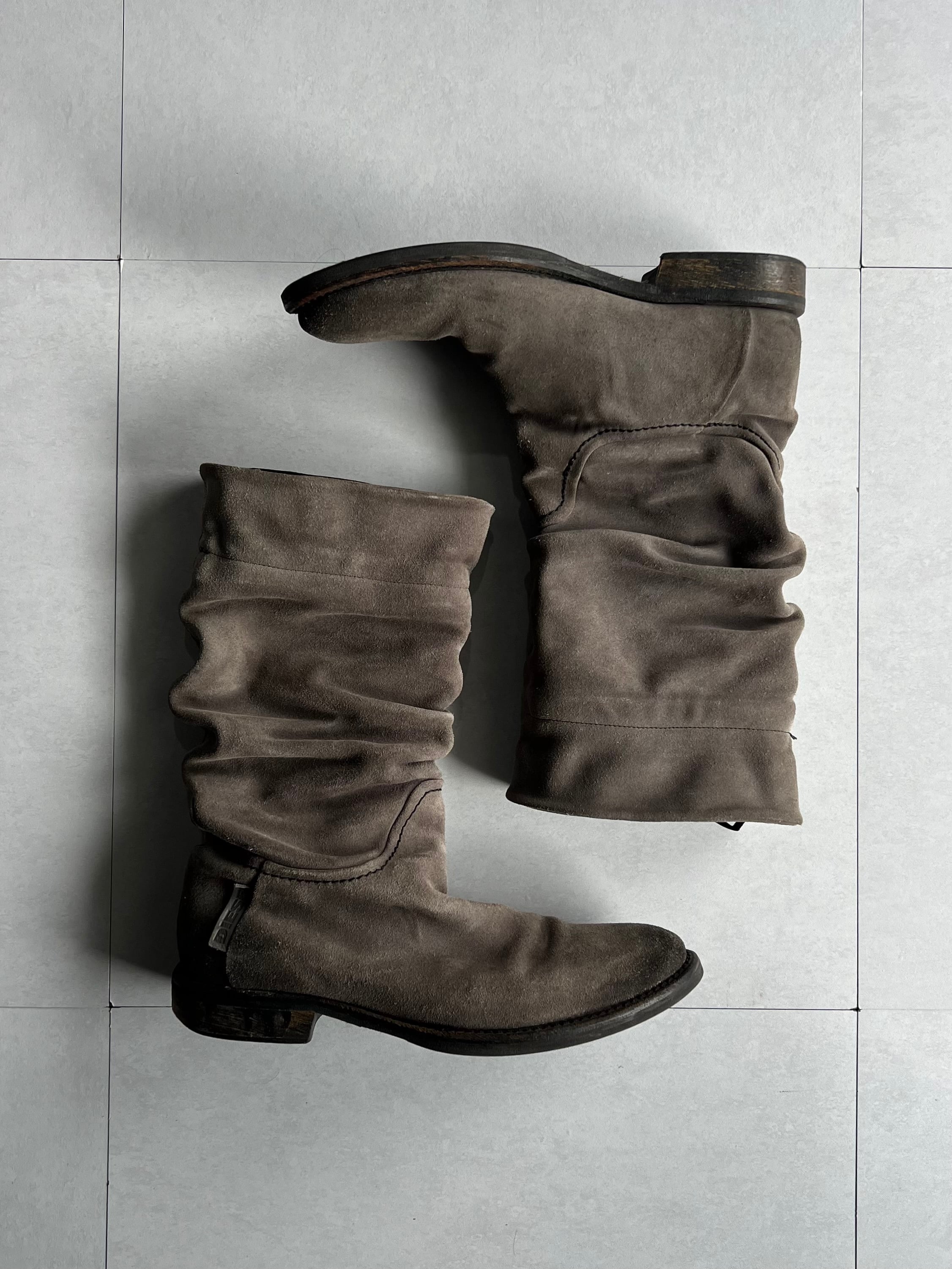"DIESEL" Shirring Suede Boots