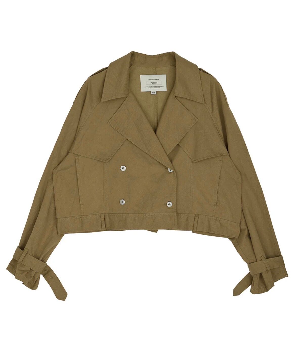 AMERI】TENCEL DENIM SHORT TRENCH COAT (0126107410450) | CLOAK&CO