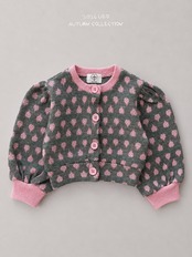 韓国子供服 / ÜEO / ミニベリカーディガン / 秋服 *S~JS*