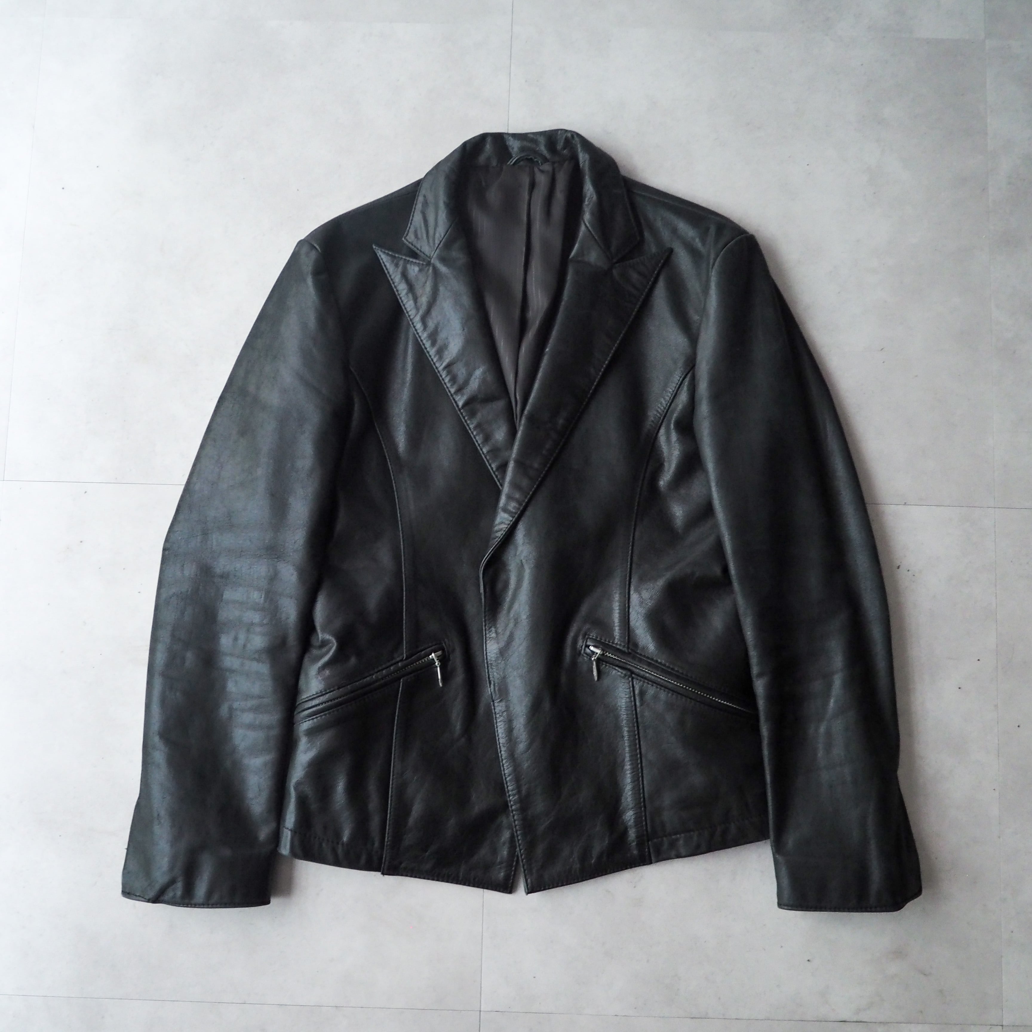 00s〜 “TORNADO MART” leather tailored jacket 00年代 トルネードマート レザー テーラードジャケット  Y2K マルイ系