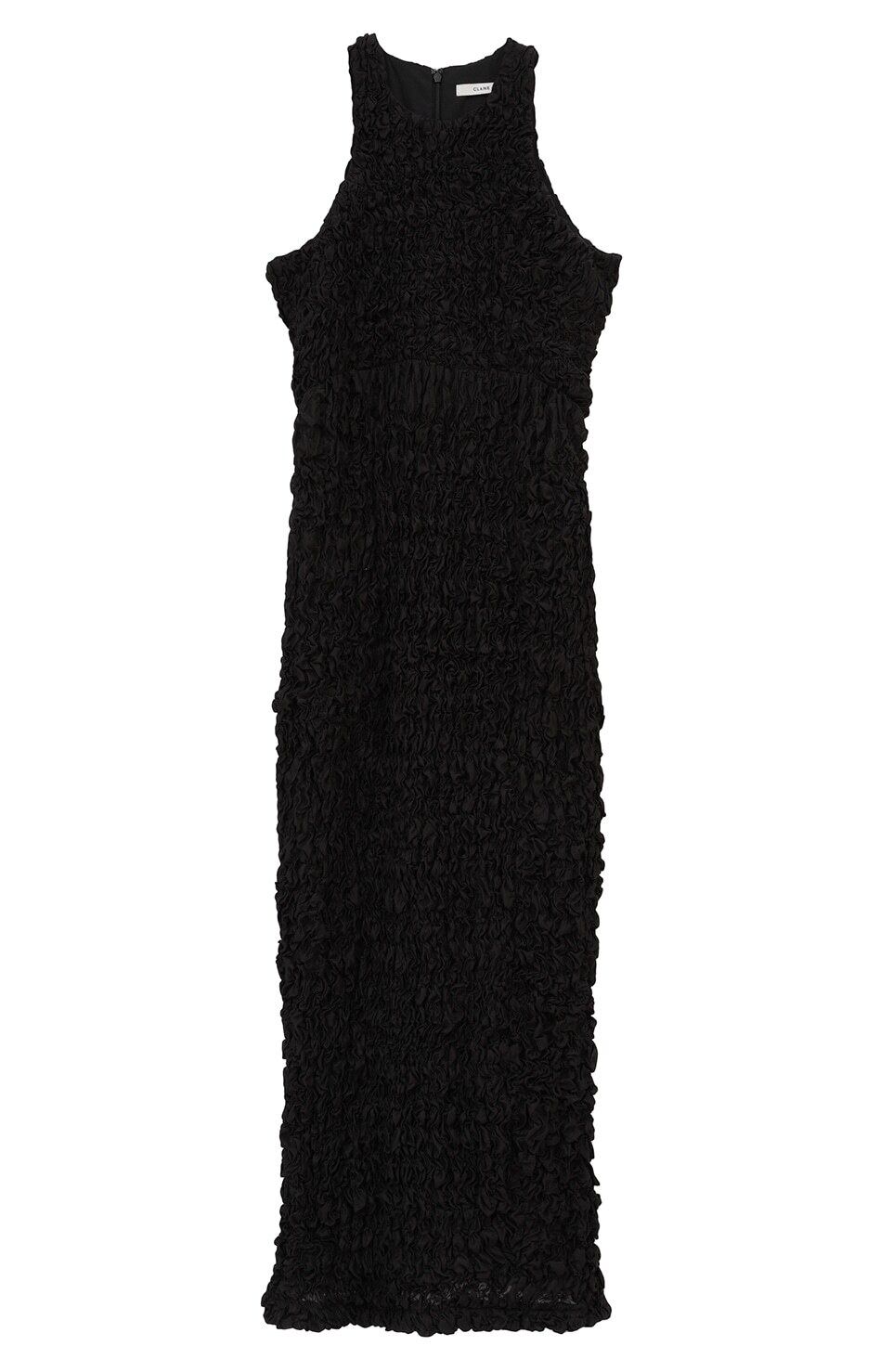 CLANE SHIRRING AMERICAN SLEEVE ONEPIECE -BLACK- | Chapel