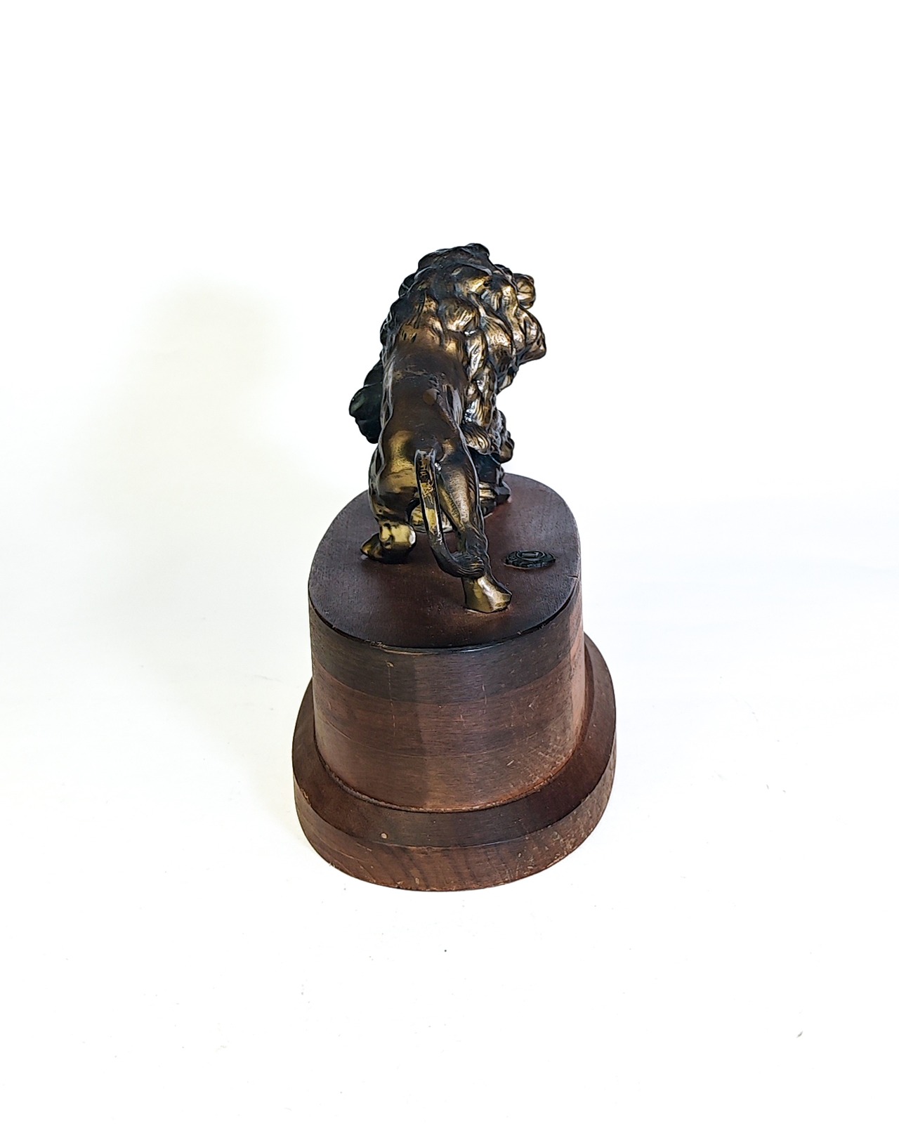 ヴィンテージ雑貨 ライオンズクラブ ライオンのブロンズ像 台座付き