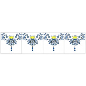 ANNA-アンナ【100×400mm】イタリアのマヨリカ調の連続模様のボーダータイルです。