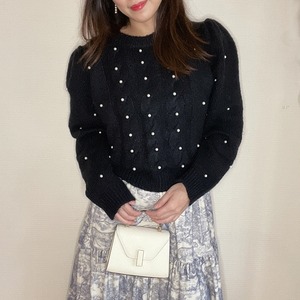 ★即日配送★yumeribonパールウールニット(ブラック)【公式】