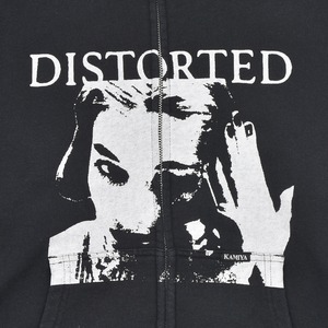 【KAMIYA】"""DISTORTED Girl""Zip Hoodie T/C"