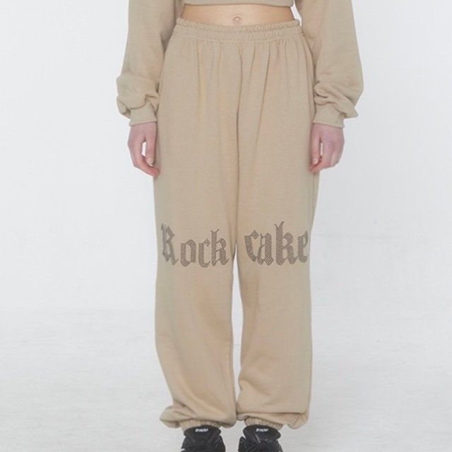 [ROCKCAKE] Half Crystal Jogger Pants - Brown 正規品 韓国ブランド 韓国通販 韓国代行 韓国ファッション パンツ