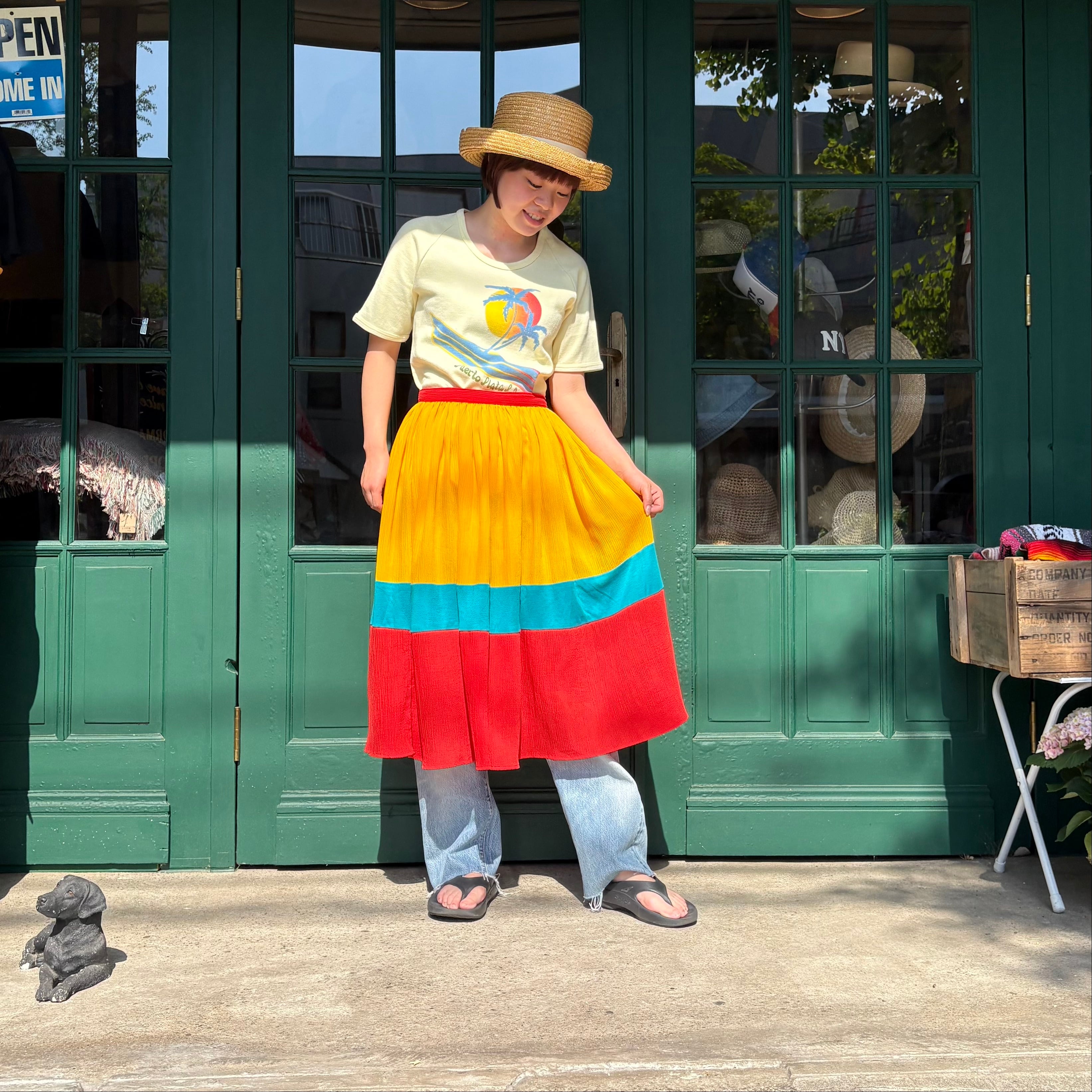 Vintage Tropical Pop Skirt